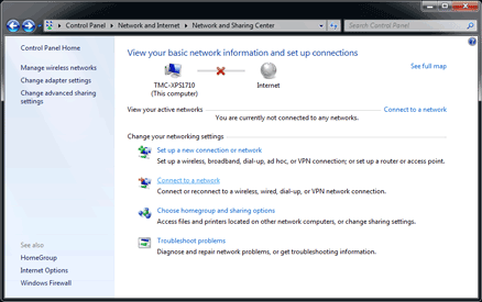 Connecting to a Hub wirelessly with a PC with Windows 7