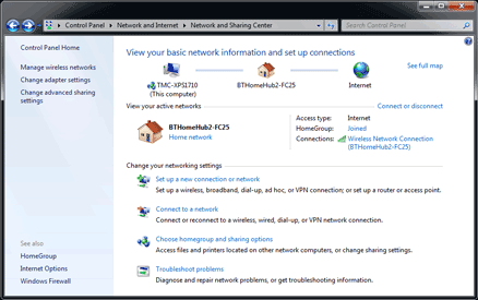 Connecting to a Hub wirelessly with a PC with Windows 7